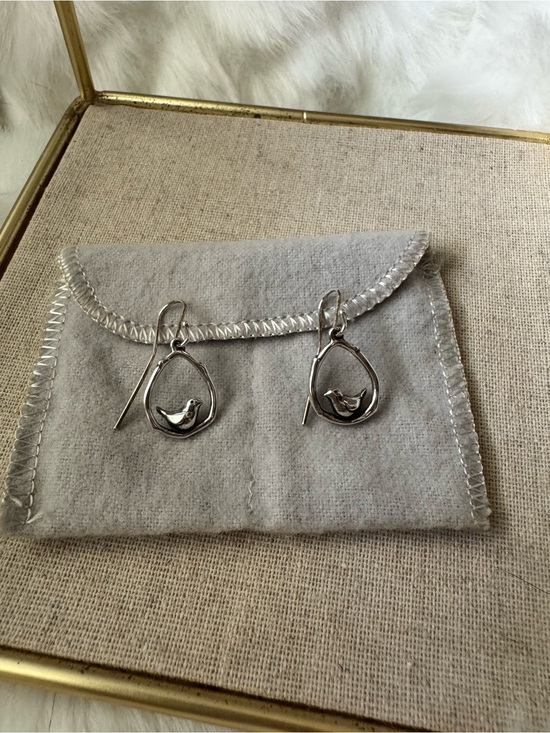 James Avery Jewelry - James Avery Rare Retired Silver Love Bird Earrings